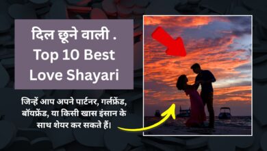 Top 10 Best Love Shayari In Hindi | चुनिंदा (दिल छूने वाली लव शायरी)